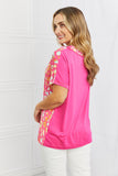 Celeste Wild Out Full Size Color Block V-Neck Top- ONLINE ONLY- 2-7 DAY SHIPPING