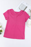 Rhinestone Crisscross Short Sleeve Top- ONLINE ONLY 2-10 DAY SHIPPING