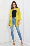 Melody Just Breathe Full Size Chiffon Kimono in Yellow - ONLINE ONLY 2-10 DAY SHIPPING