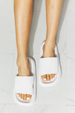 MMShoes Arms Around Me Open Toe Slide in White- ONLINE ONLY 2-10 DAY SHIPPING
