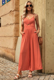 Smocked Spaghetti Strap Wide Leg Jumpsuit - ONLINE ONLY 2-7 DAY SHIP