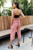 Petal Dew Frill Trim Square Neck Tie Back Overalls with Pockets- ONLINE ONLY 2-10 DAY SHIPPING