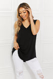 Zenana Full Size Year Round Modal High-Low V-Neck Tank- ONLINE ONLY 2-10 DAY SHIPPING