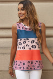 Leopard Color Block Tank Top- ONLINE ONLY 2-10 DAY SHIPPING