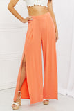 Culture Code Heatwave Front Slit Flowy Pants in Sherbet- ONLINE ONLY- 2-7 day Ship