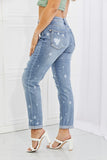 Judy Blue Sarah Full Size Star Pattern Boyfriend Jeans - ONLINE ONLY 2-7 DAY SHIP