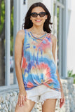 GeeGee Mixed Ties Tie Dye Cross Detail Top - ONLINE ONLY 2-10 DAY SHIPPING