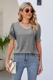 Flounce Sleeve V-Neck Tee- ONLINE ONLY 2-10 DAY SHIPPING