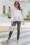 Button-Up Lace Collared Shirt- ONLINE ONLY 2-10 DAY SHIPPING