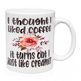 Floral Accent Coffee Mugs - In Store