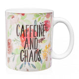 Floral Accent Coffee Mugs - In Store