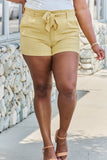 GeeGee Sincerely Yours Plus Size High Waist Paper Bag Shorts - ONLINE ONLY 2-10 DAY SHIPPING