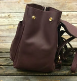 Wine Leather Backpack - In Store