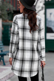Plaid Button-Up Longline Shirt Jacket- ONLINE ONLY 2-10 DAY SHIPPING