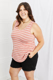 Zenana Find Your Path Full Size Sleeveless Striped Top - ONLINE ONLY 2-10 DAY SHIPPING