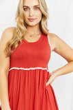 Celeste Next To You Full Size Lace Detail Sleeveless Top in Rust- ONLINE ONLY- 2-7 DAY SHIPPING