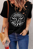 Graphic Round Neck Cutout Tee- ONLINE ONLY- 2-7 DAY SHIPPING