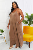 Zenana Full Size Beach Vibes Cami Maxi Dress in Mocha - ONLINE ONLY 2-10 DAY SHIPPING
