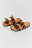 Forever Link Fiercely Feminine Leopard Bow Slide Sandals - ONLINE ONLY 2-10 DAY SHIPPING