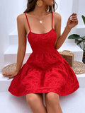 Textured Spaghetti Strap Cutout Dress- ONLINE ONLY 2-10 DAY SHIPPING