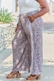 GeeGee In The Works Plus Size Printed Wide Leg Pants - ONLINE ONLY 2-10 DAY SHIPPING