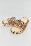 MMShoes Arms Around Me Open Toe Slide in Leopard- ONLINE ONLY 2-10 DAY SHIPPING