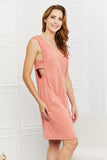 HEYSON Sweet Life Cut-Out Sleeveless Mini Dress in Peach- ONLINE ONLY- 2-7 DAY SHIPPING