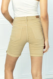 Judy Blue Mariana Full Size Midrise Khaki Cuffed Bermuda Shorts- ONLINE ONLY 2-10 DAY SHIPPING