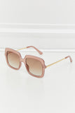 Square Metal-Plastic Hybrid Temple Sunglasses- ONLINE ONLY 2-10 DAY SHIPPING