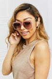 Square Metal-Plastic Hybrid Temple Sunglasses- ONLINE ONLY 2-10 DAY SHIPPING