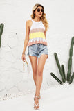 Color Block Round Neck Sleeveless Tunic Knit Top- ONLINE ONLY 2-10 DAY SHIPPING