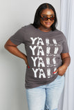mineB Full Size Y'ALL Cowboy Boots Graphic Tee- ONLINE ONLY 2-10 DAY SHIPPING