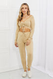 Capella Day by Day Ruched Crop Top and Pants Set - ONLINE ONLY 2-10 DAY SHIPPING