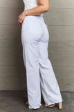 RISEN Raelene Full Size High Waist Wide Leg Jeans in White - ONLINE ONLY