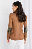 Acting Pro Full Size Elbow Patch Round Neck Top- ONLINE ONLY 2-10 DAY SHIPPING