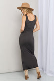 Zenana Scoop Neck Sleeveless Maxi Dress in Ash Grey - ONLINE ONLY 2-10 DAY SHIPPING