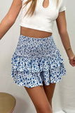 Printed Frill Trim Smocked Mini Skirt- ONLINE ONLY 2-10 DAY SHIPPING