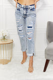 Kancan Kendra High Rise Distressed Straight Jeans - ONLINE ONLY 2-10 DAY SHIPPING