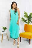 Zenana Full Size Making Music Brushed Sleeveless Dress in Mint - ONLINE ONLY 2-10 DAY SHIPPING