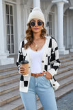 Button-Up V-Neck Dropped Shoulder Cardigan