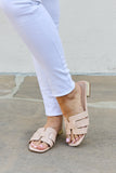 Weeboo Walk It Out Slide Sandals in Nude- ONLINE ONLY 2-7 DAY SHIPPING