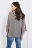 Melody Just Breathe Full Size Chiffon Kimono in Grey - ONLINE ONLY 2-10 DAY SHIPPING