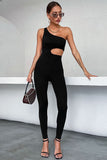 One-Shoulder Cutout Jumpsuit- ONLINE ONLY 2-10 DAY SHIPPING