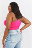 Zenana Full Size V-Neck Ribbed Cami in Hot Pink - ONLINE ONLY 2-10 DAY SHIPPING
