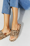 MMShoes Arms Around Me Open Toe Slide in Leopard- ONLINE ONLY 2-10 DAY SHIPPING