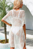 Side Slit Tassel Openwork Cover-Up Dress- ONLINE ONLY 2-10 DAY SHIPPING