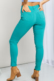 YMI Jeanswear Kate Hyper-Stretch Full Size Mid-Rise Skinny Jeans in Sea Green- ONLINE ONLY 2-10 DAY SHIPPING