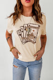 Poker Graphic Round Neck T-Shirt- ONLINE ONLY 2-10 DAY SHIPPING