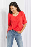 Culture Code Full Size Fresh From The Garden Button Yoke Top - ONLINE ONLY 2-10 DAY SHIPPING