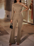Cutout One-Shoulder Jumpsuit- ONLINE ONLY 2-10 DAY SHIPPING